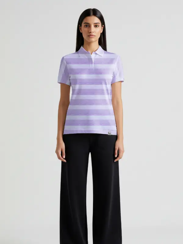 Lilac Strip Polo